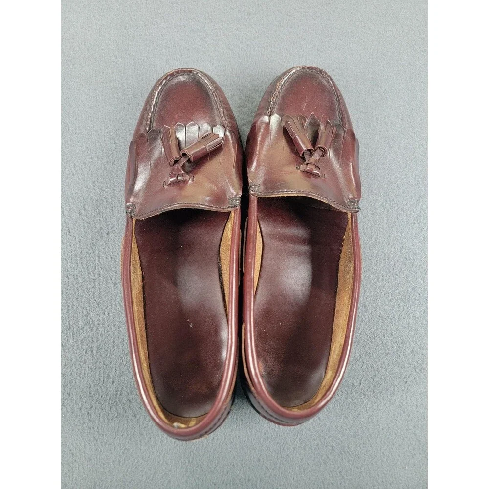 Florsheim Shoes Mens Size 9.5 D Burgundy Leather Tassel Loafers Dress‎ Classic